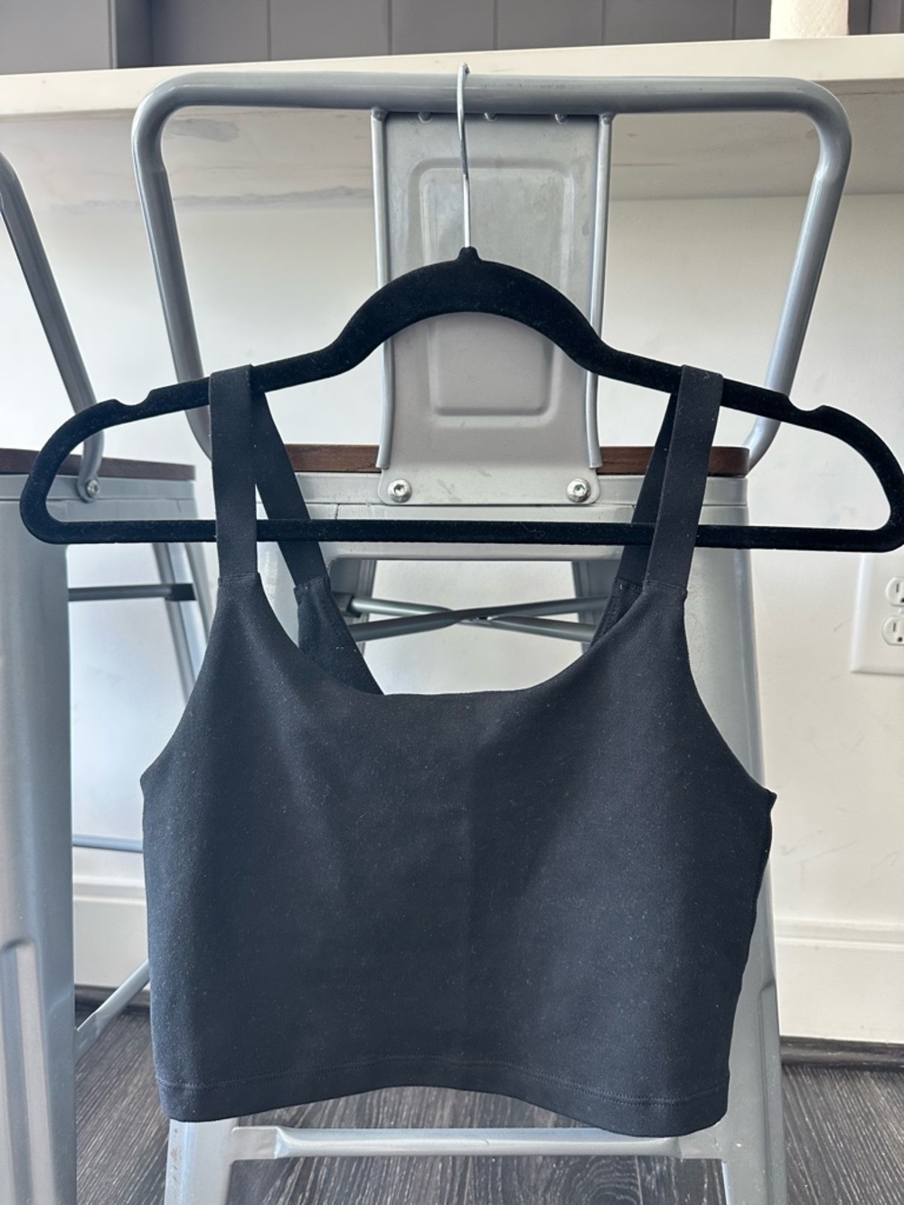 aerie Black Crop Tank Top